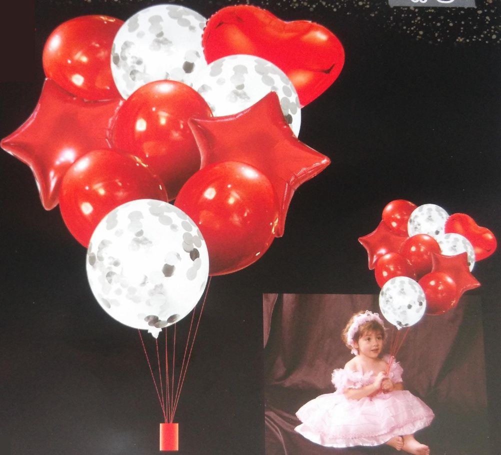 Party Birthday Decoration 10 pcs Latex Balloons with Heart Star Balloon