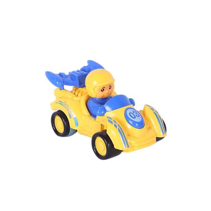 Plastic Sports Car - Yellow and Blue