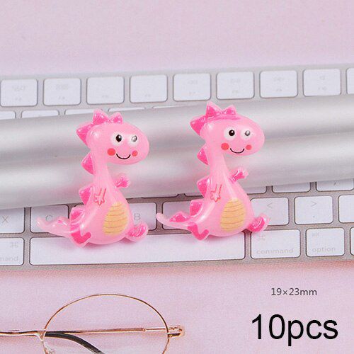 Boxi10pcs Cute Slime Charms Supplies Kawaii Resin Animal Accessories DIY Kit Addition for Fluffy Clear Slime Clay Toy