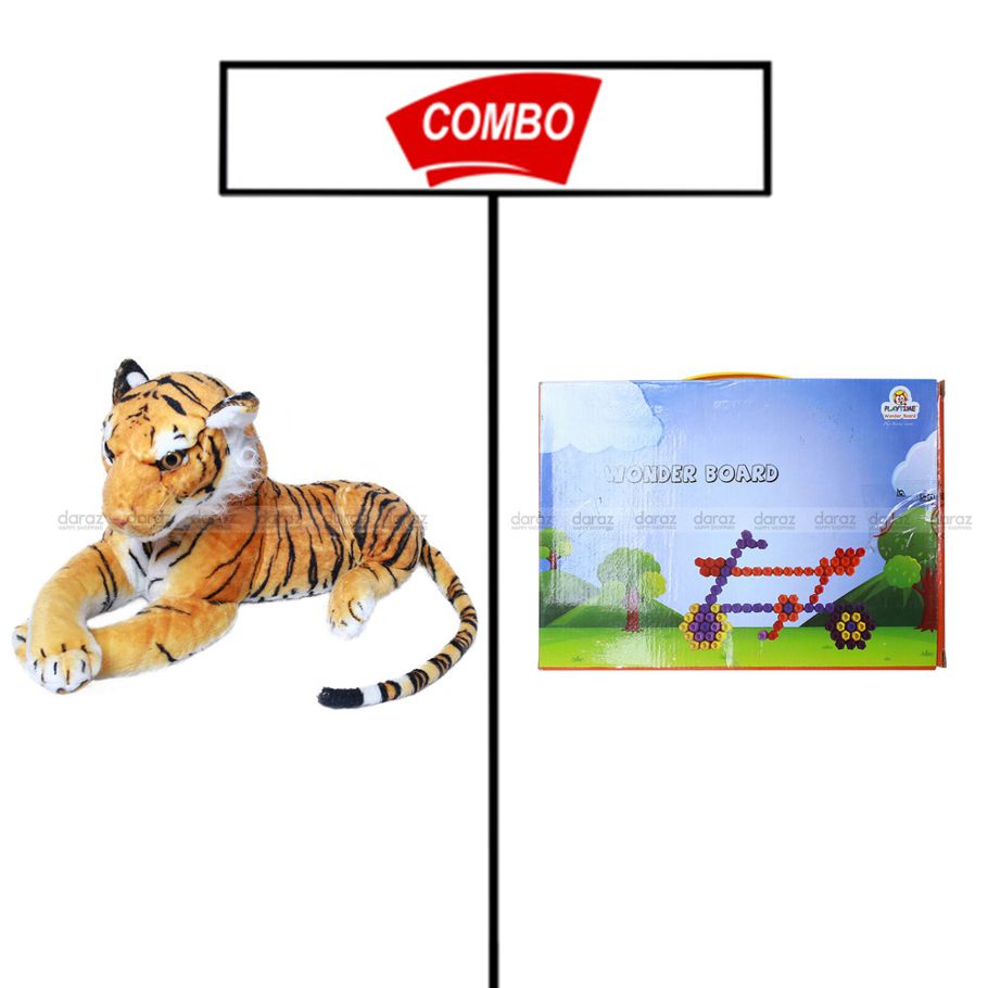TIGER TEDDY WITH WONDER BOARD GAME COMBO PACK FOR YOUR KIDS