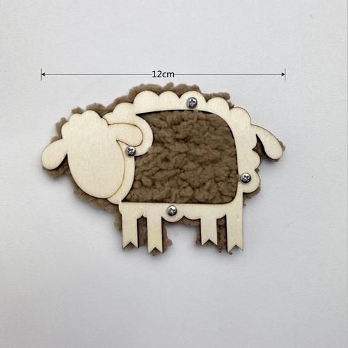 Montessori Early Educational Toys Wooden Touch Plush Sheep Busyboard Material Children Busy Board Diy Accessories