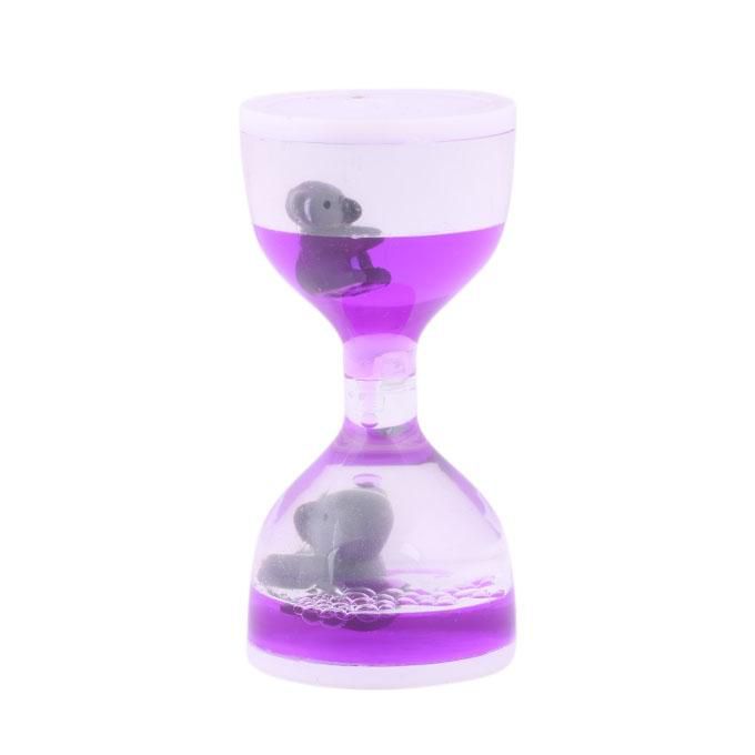 Plastic Hour Glass Timer - White and Magenta