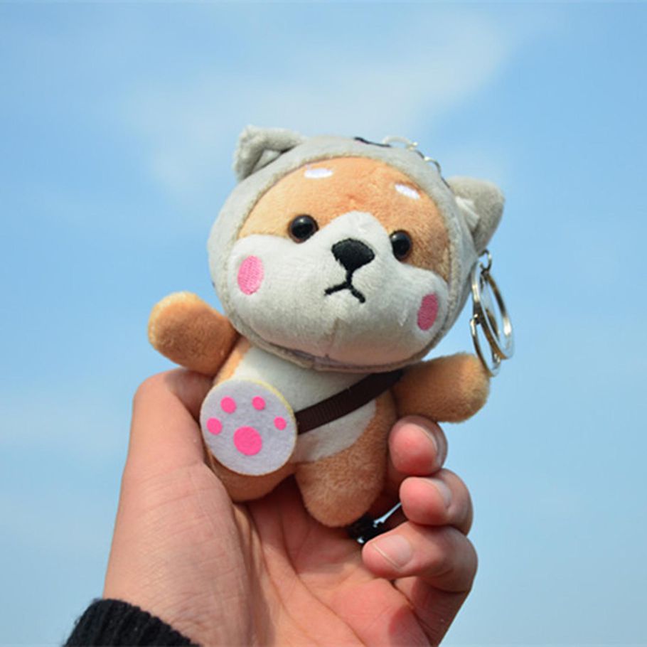 Plush Toy Key Chain Non-fading Cartoon Puppy Key Ring Birthday X Gifts