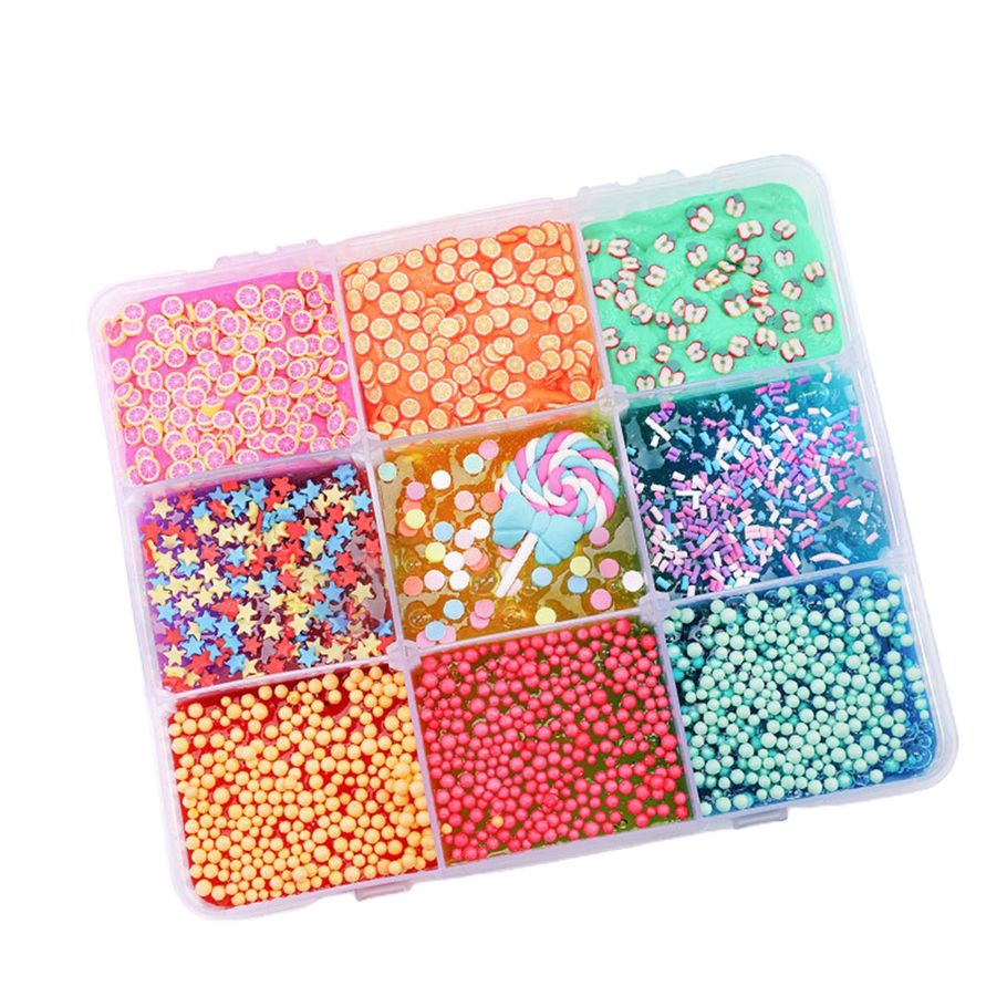 1 Box Slime Toy Colorful Non-sticky Soft Kids Charms Slime Kit for Birthday Gift