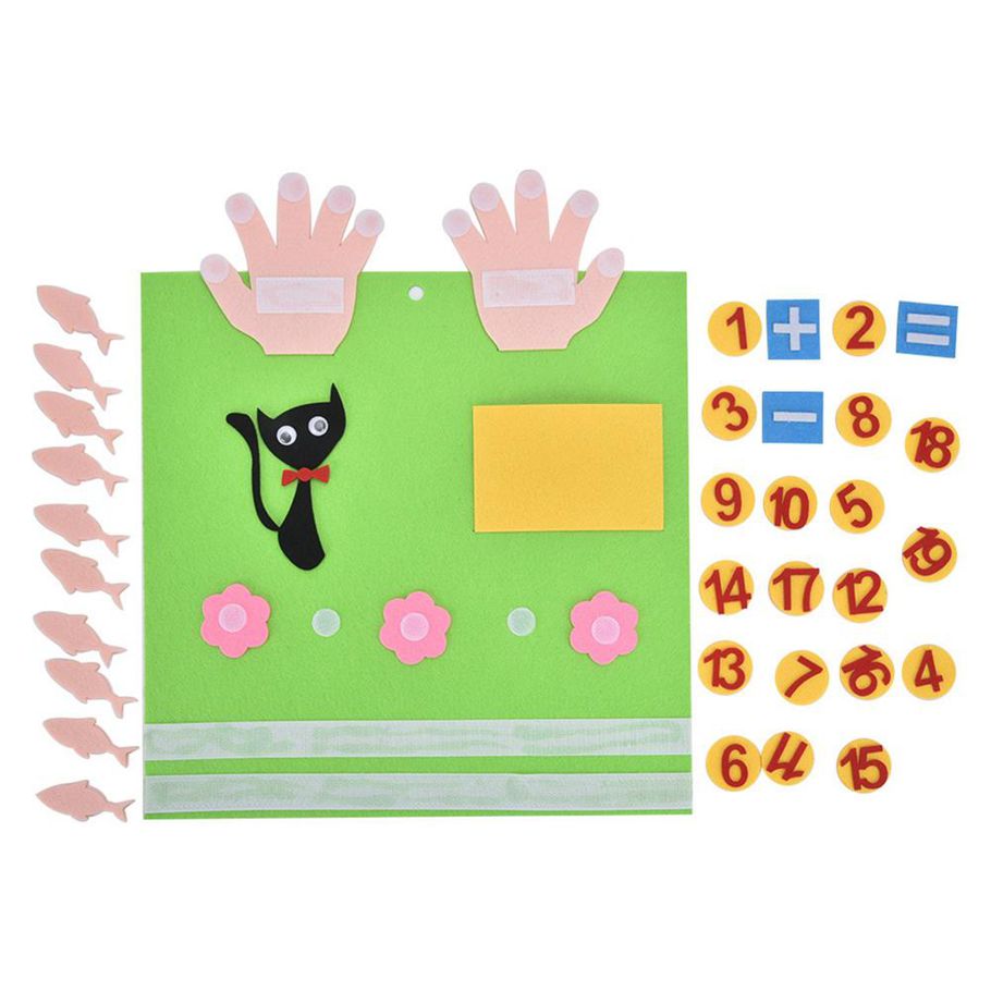Handmade Felt Finger Numbers Toy Children Educational Toys Novelty Fingers Numbers Counting Wool Felt Toy Teaching Aid DIY Craft