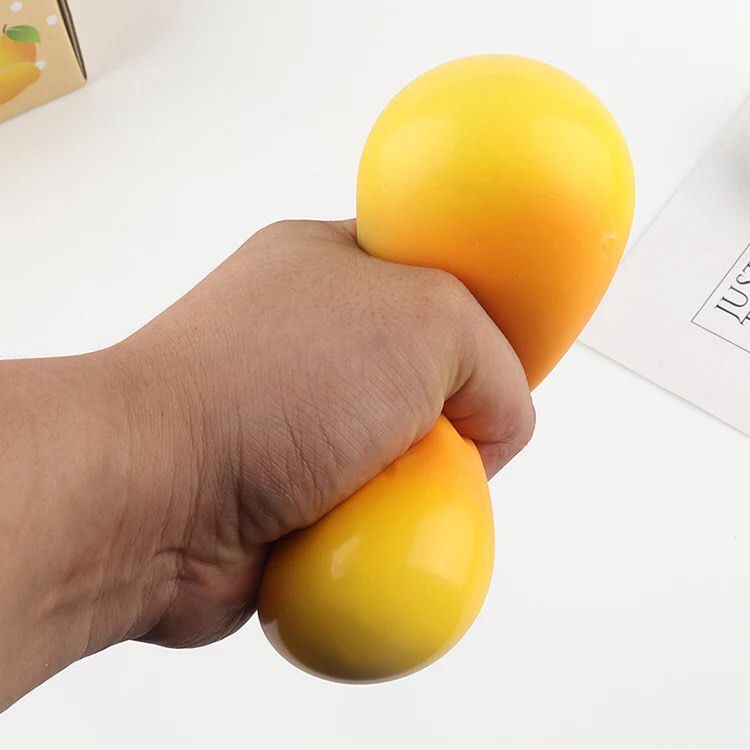 Hand Fidget Squeeze Ball Anti Stress Sensory Ball Squeeze Toy Mango Shape