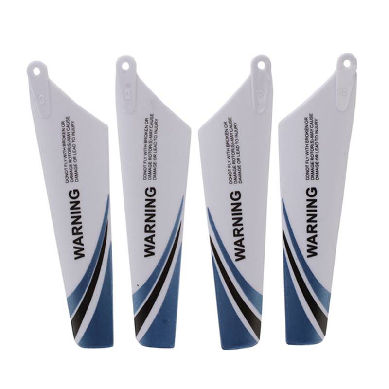 BRADOO-Syma 4pcs spare blades for helicopter rotor rc S107, Blue