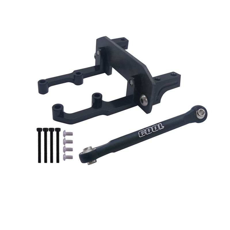 RC 1/10 TRUCK AXLE Aluminum Servo Mount + Carbon Holder + Steering Link for AXIAL SCX10 II AR44 90046 90047 90060