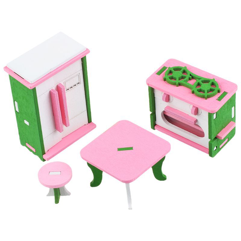 Baby Wooden Dollhouse Furniture Dolls House Miniature Child Play Toys Gifts #8