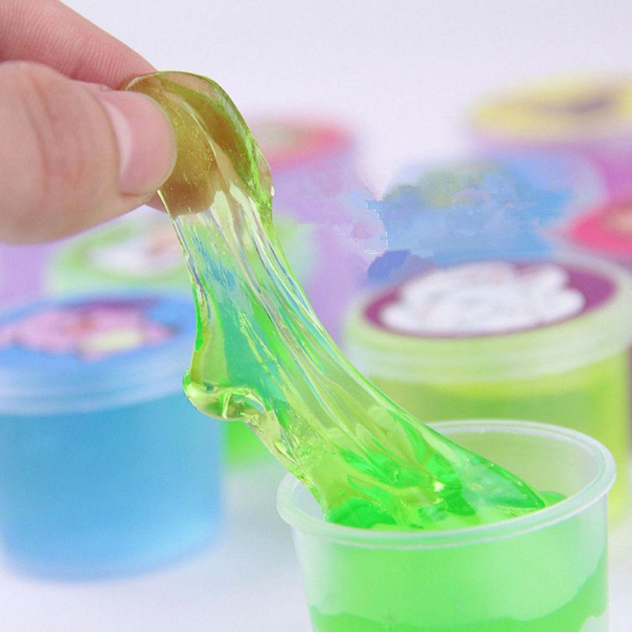 Plasticine Random Color 6PC Clay Slime DIY Crystal Mud Play Transparent Magic Plasticine Toys - Kid