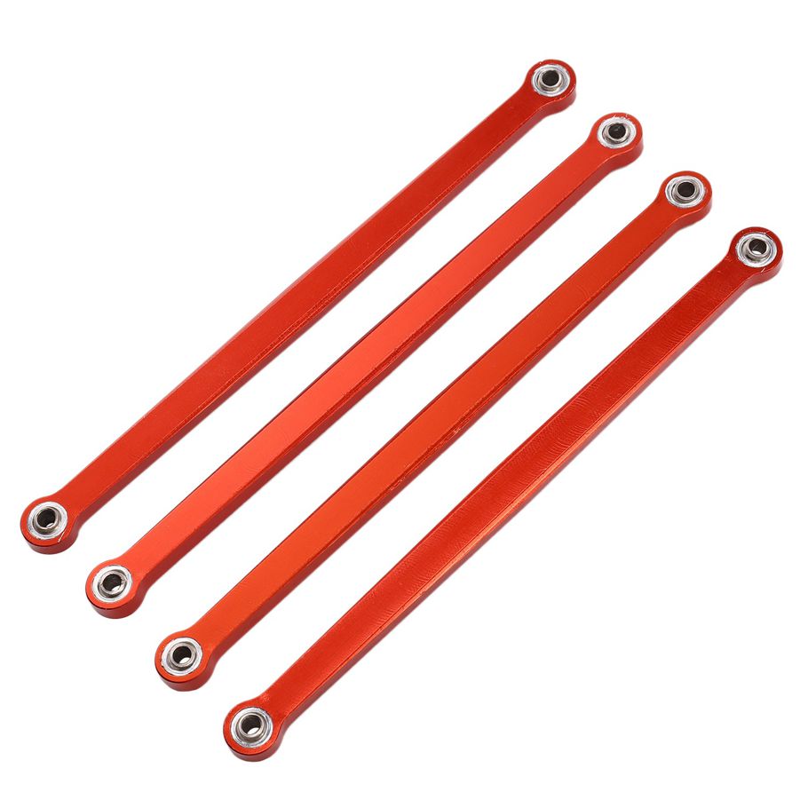 4PCS CNC Tie Rod Connector Suspension Link Kit for Model Car HPI Venture FJ Cruiser Parts Red