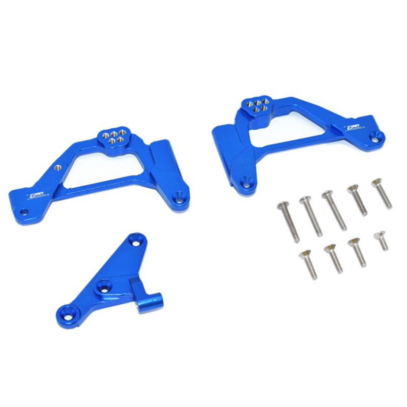 Metal Front Suspension Bracket Shock Absorber Bracket Panhard Mount for 1/10 RC Crawler Axial SCX10 III AXI03007,Blue