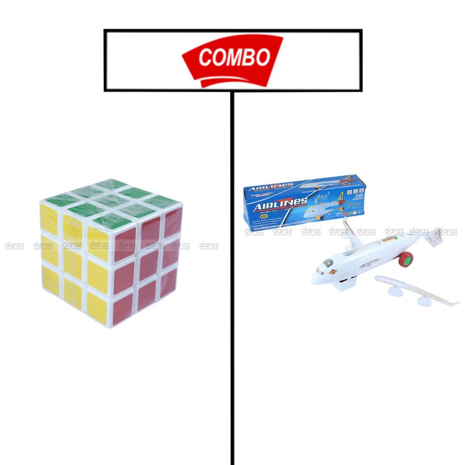 RUBIX CUBE & AIRLINE PLANE COMBO PACK