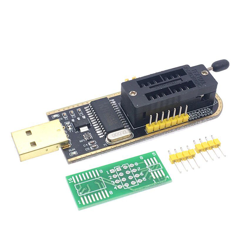CH341 CH341A USB programmer with SOP8 SOP8 SOP Test Clip IC socket programer support many 24/25XX SPI flash EEPROM chip