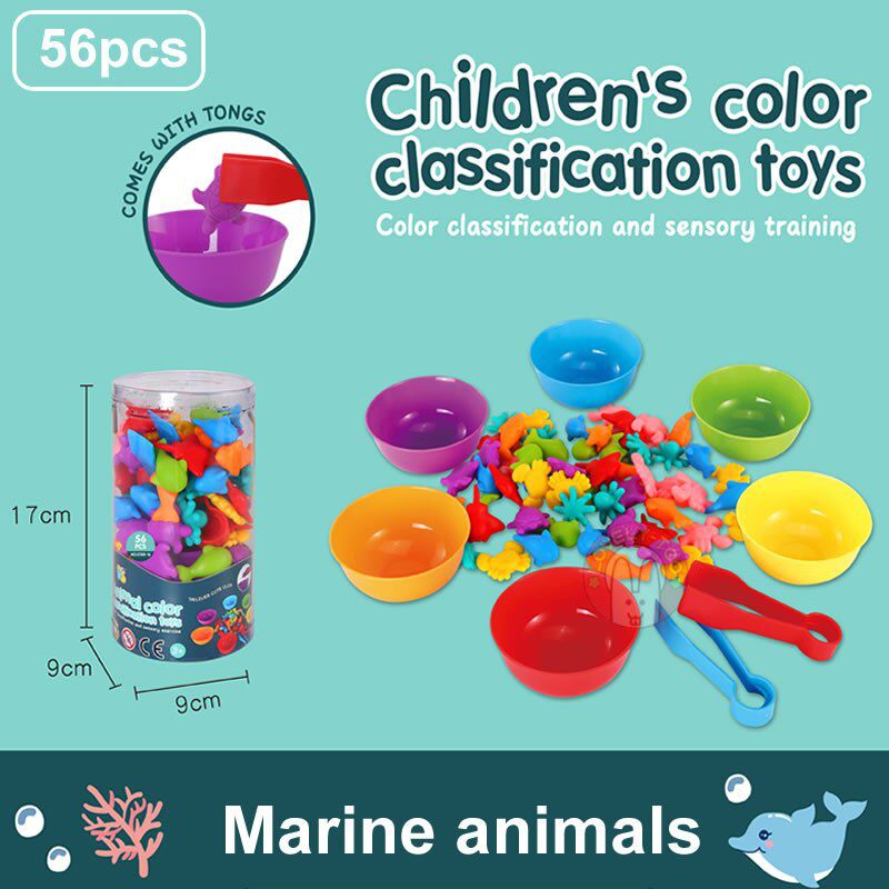 Kid RainMatching Game CountingToys Color Sort Fine Motor Training Montessori Early Learning Educational Toys For Children