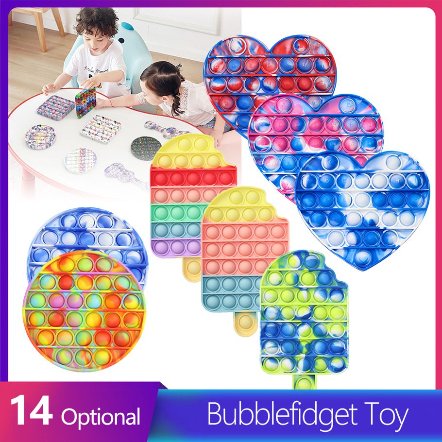 Pop It Multicolor Push Toy Fidget Toys Adult Stress Relief Toy Antistress Rainbow Pop It Soft Squishy Anti-Stress Gift Anti Stress Box Fidget Toys Reliver Stress Toys