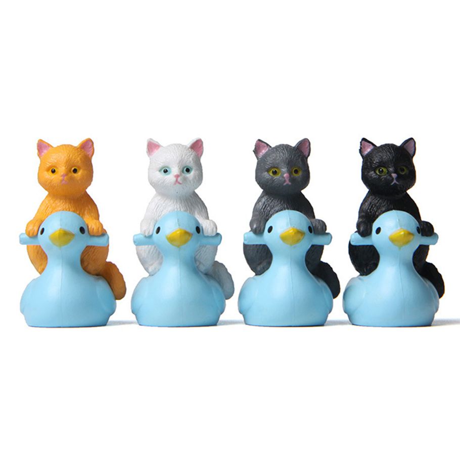Cat Figures Detailed Texture Figurines Cat Cake Topper Toy