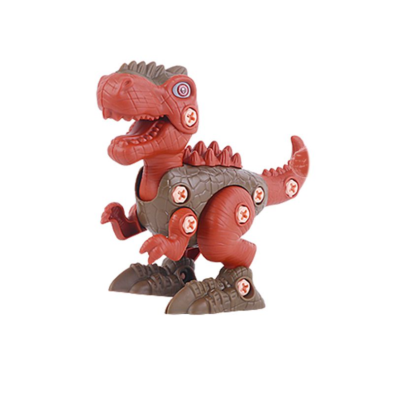 Take Apart Dinosaur Toys Splicing Dinosaur DIY Construction Set with Electric Drill and Screwdriver Tools for Kids(B)