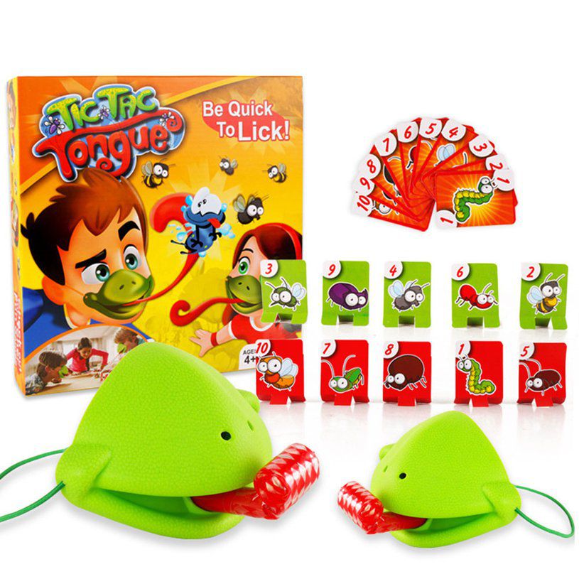 1 Set chameleon mouth masks Toys Neutral Funny board game Limited Christmas Gift Long Tongue Catch Bugs Game