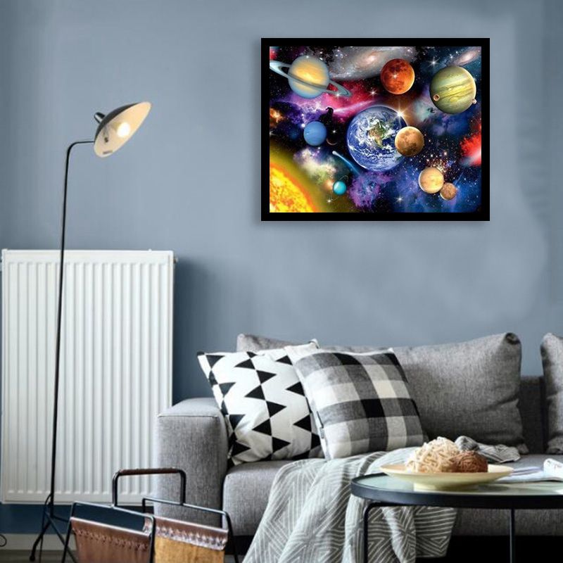 1 Set Planet Frameless DIY Digital Oil Painting By Numbers Canvas Wall Picture Deco