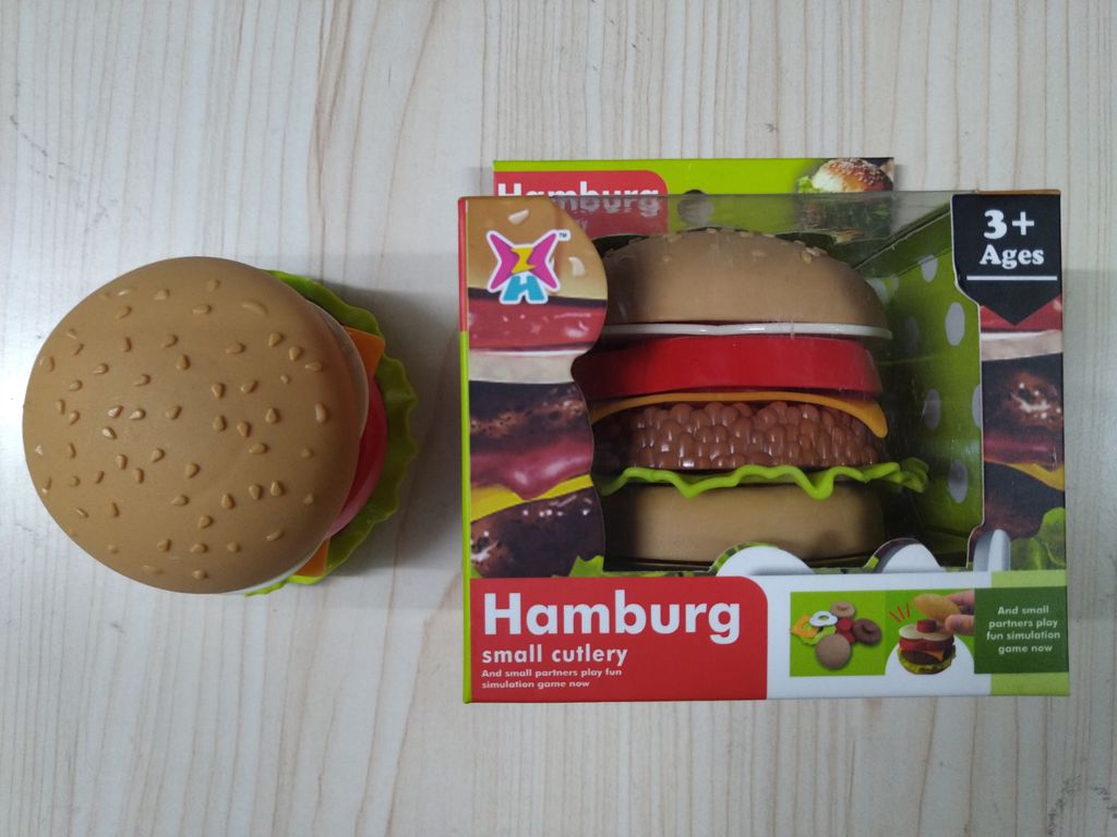 Play Pretend Fast Food Stacking Burger Toy