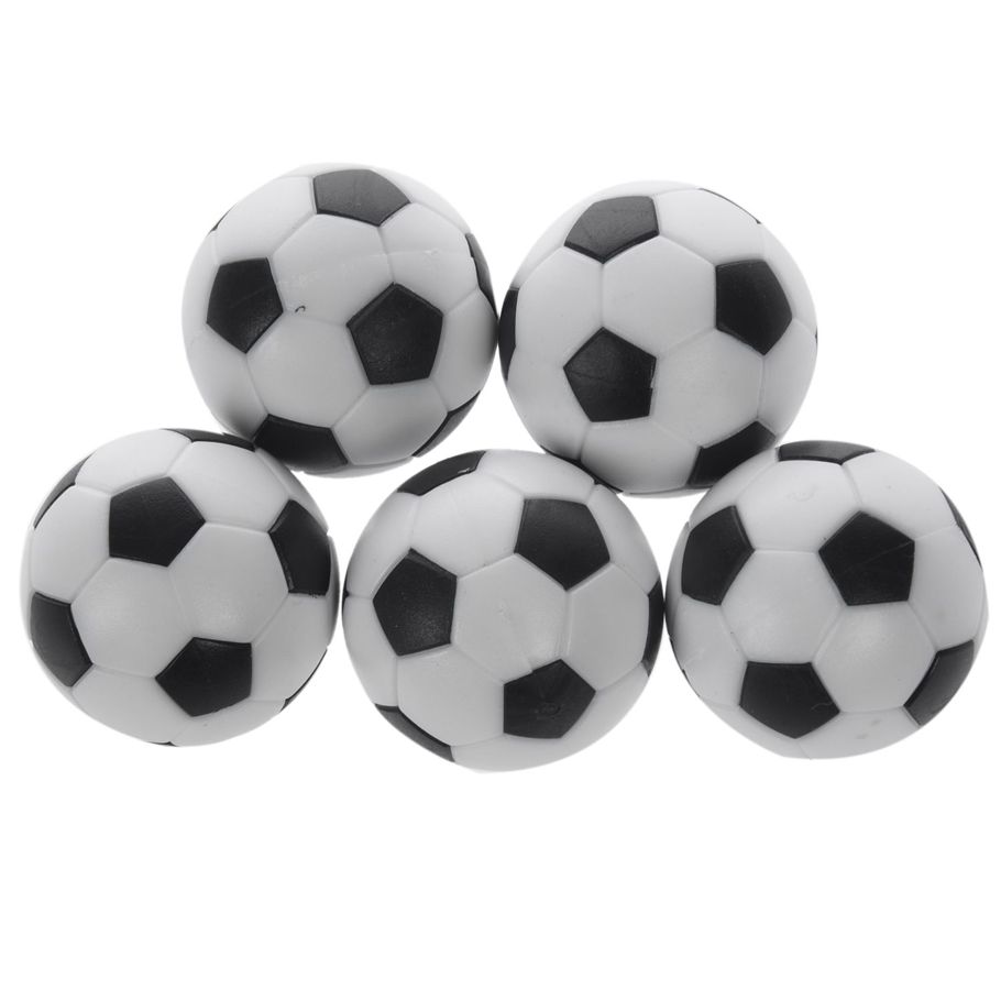 Harmony 5x Plastic 32mm Soccer Indoor Table Football Ball Replace Black+white