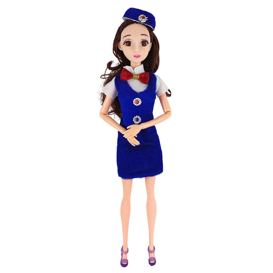 Doll Uniform Suit Replaceable Smooth Surface Novel Design Girl Doll Uniform Dress Set for Kindergarten