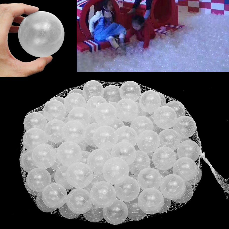 100Pcs 7cm Clear Ocean Ball Soft Plastic Baby Kids Game Swim Pool Pit Funny Toy