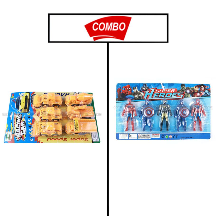 CONSTRUCTION TOYS SET WITH AVENGERS TOYS SET COMBO PACK FOR KIDS