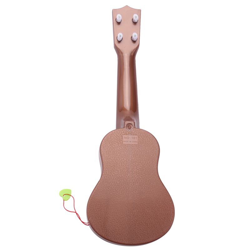 Early Childhood Education Guitar Toy Classical Ukulele Guitar Instrument Simulation Small Guitar Kindergarten Instrument Four-String Guitar Can Play Ukulele