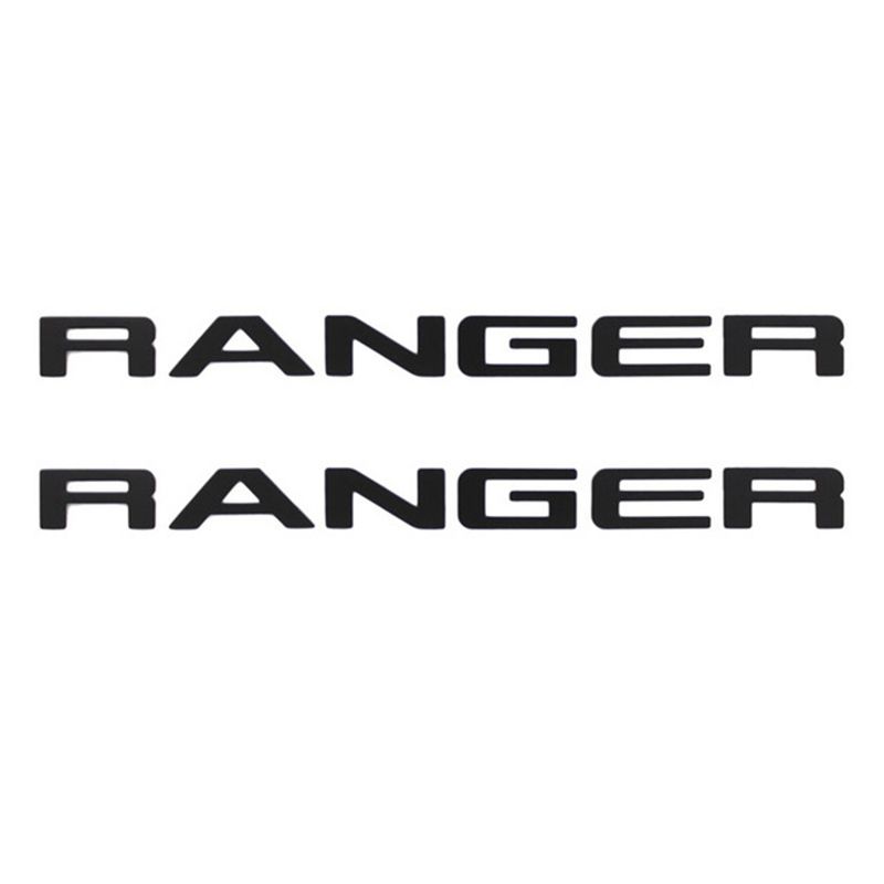 12X Tailgate Insert Letters for Ford Ranger 2019 2020, 3D Raised & Decals Letters, Tailgate Emblems (Black)