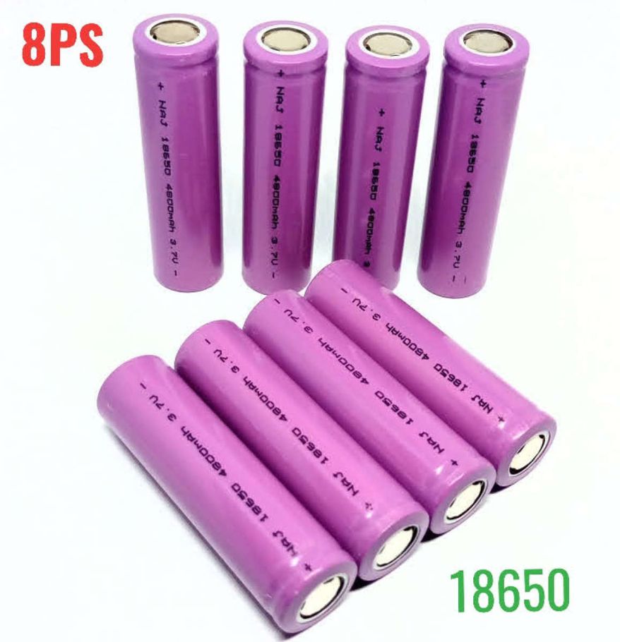 8pcs 18650 3.7V 4800mAh Rechargeble Battery High discharge use for powerbank