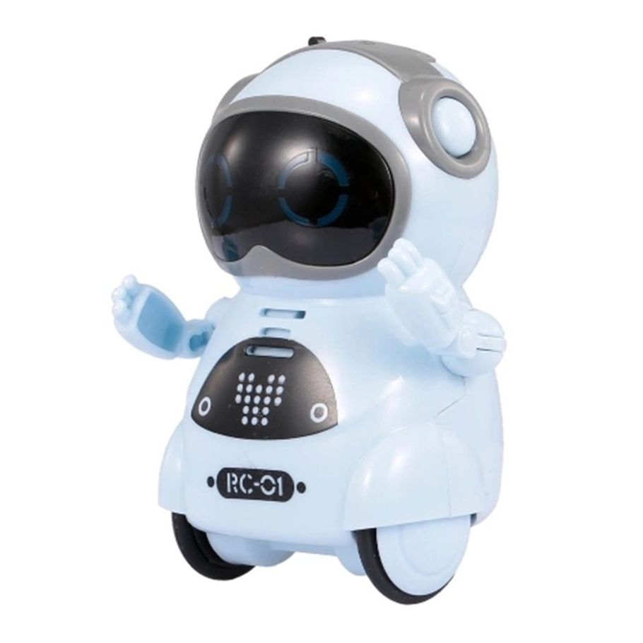 MA Intelligent Mini Pocket Robot Walk Music Dance Light Voice Recognition Kid Toy
