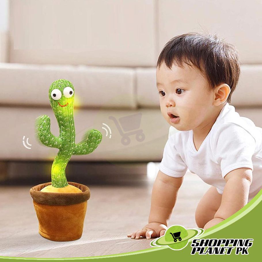 TALKING AND DANCING CACTUS PLUSH TOYS, HOME & OFFICE DECORATION SHOW PIECES (120 SONGS & RECHARGEABLE)