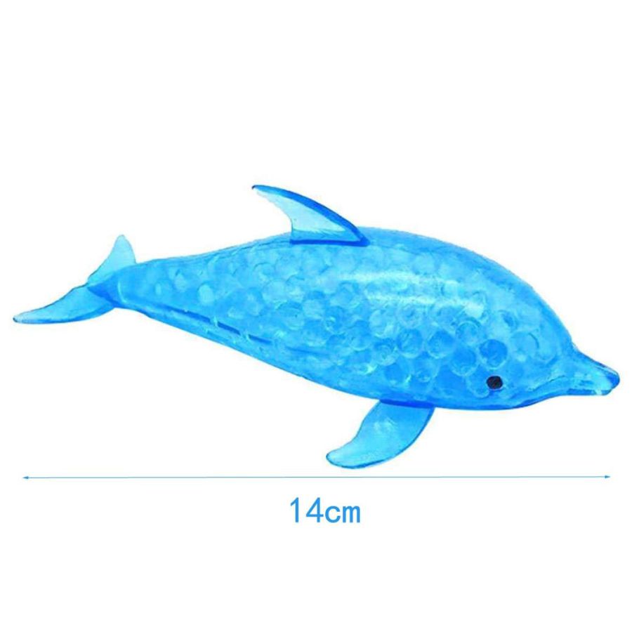 14CM Spongy Dolphin Bead Stress Ball Toy Squeezable Stress Relief Toy Funny Anti-stress Pops It Fidget Reliver Stress Vent Toy