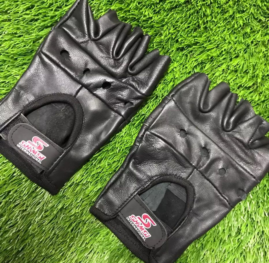Men's Leather Shamsi Gym Gloves Black