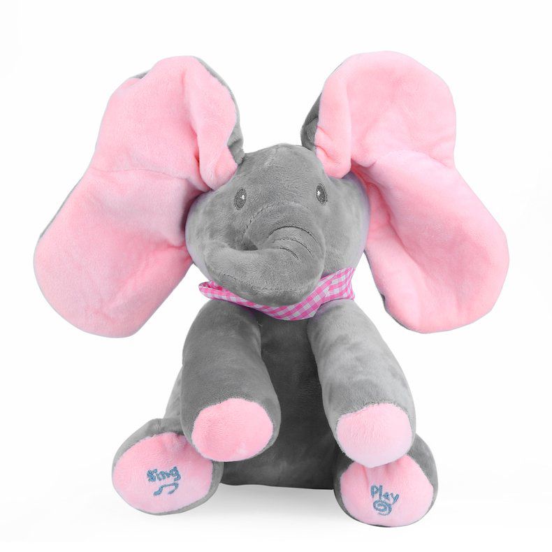Elephant Stuffed Toy Electric Music Elephant Hide And Seek Toy Baby Toy
