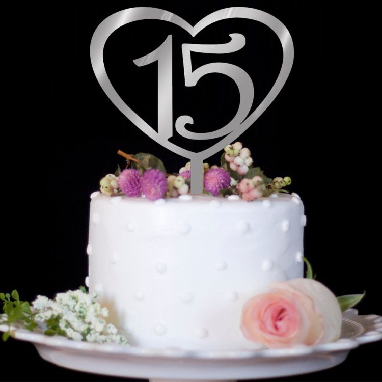 Amusing Custom Love Digital Acrylic Mirror Silver Wedding Cake Collection Fine Cake Decorative Birthday Cake