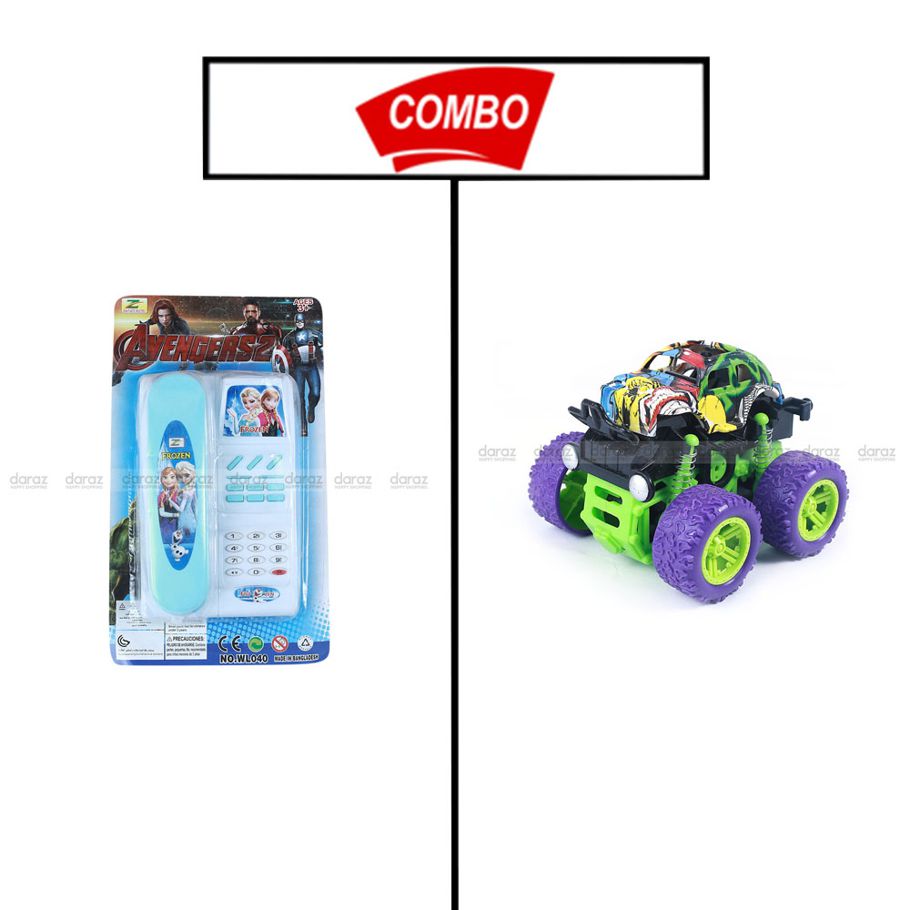 TELEPHONE SET TOY FOR KIDS & DIRT CAR COMBO PACK