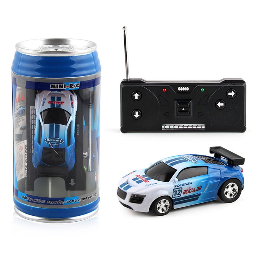 1 Set Remote Control Car with Roadblocks Coke Cans Design Creative Simulation Racing Car Toy Kids Gift