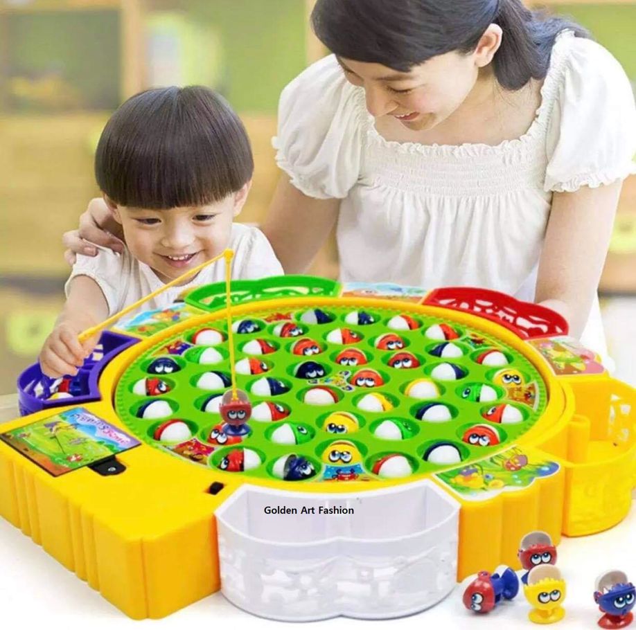 Fishing Board Game Toy Set for Kids Fish Shape Board ( 16 pcs Fish , 4 player)