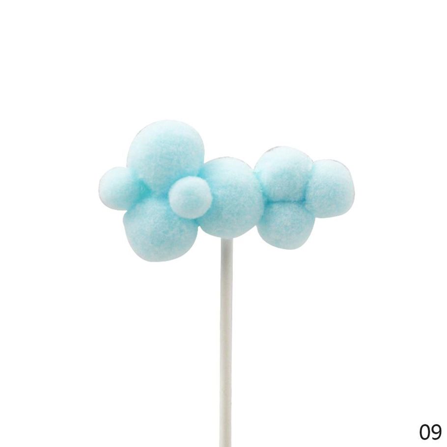 Cute Colorful Hairball Clouds Cake Topper Happy Birthday Party Decor Kids Boy Girl Clouds Cake Decor Birthday Party