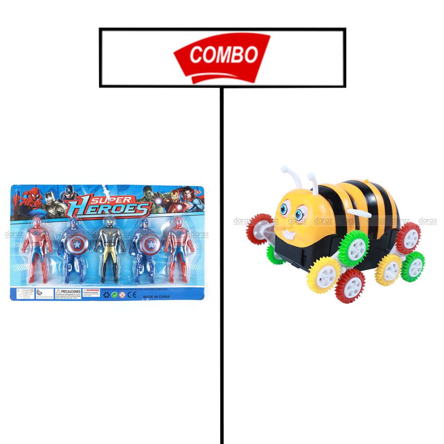 AVENGERS TOYS SET & BEE TOY CAR COMBO PACK FOR KIDS
