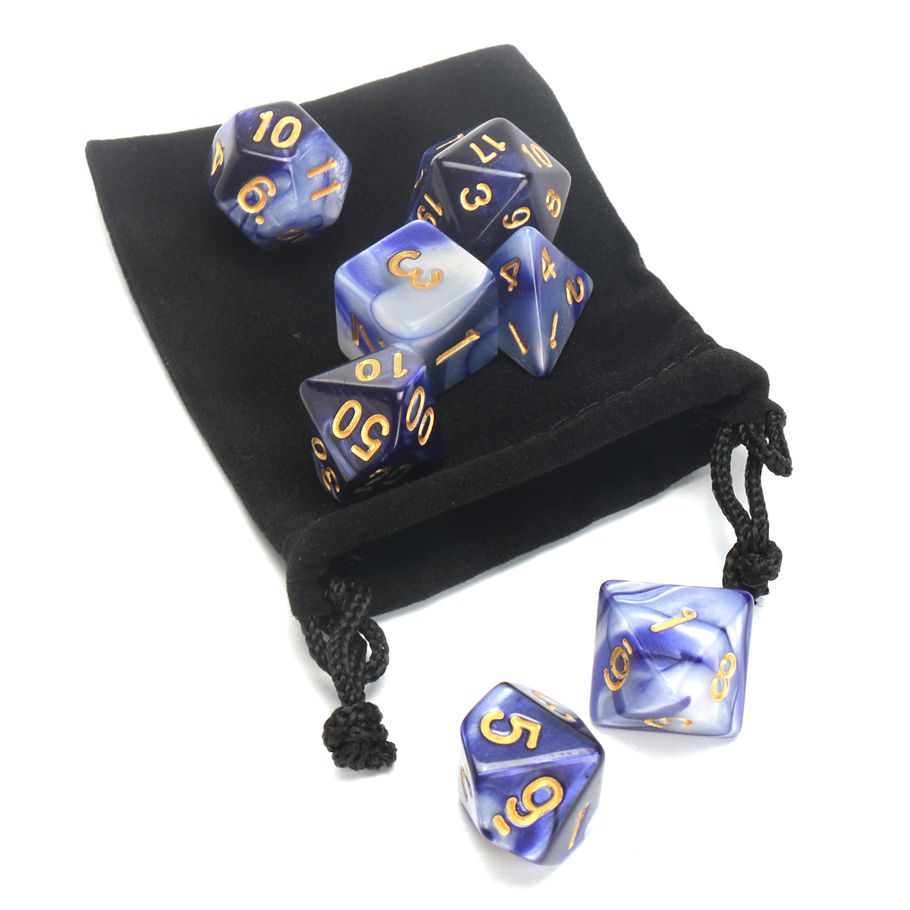 Amusing Polyhedral Dice Double Colors Table Game Dice For Dungeons And Dragons Mtg Rpg D