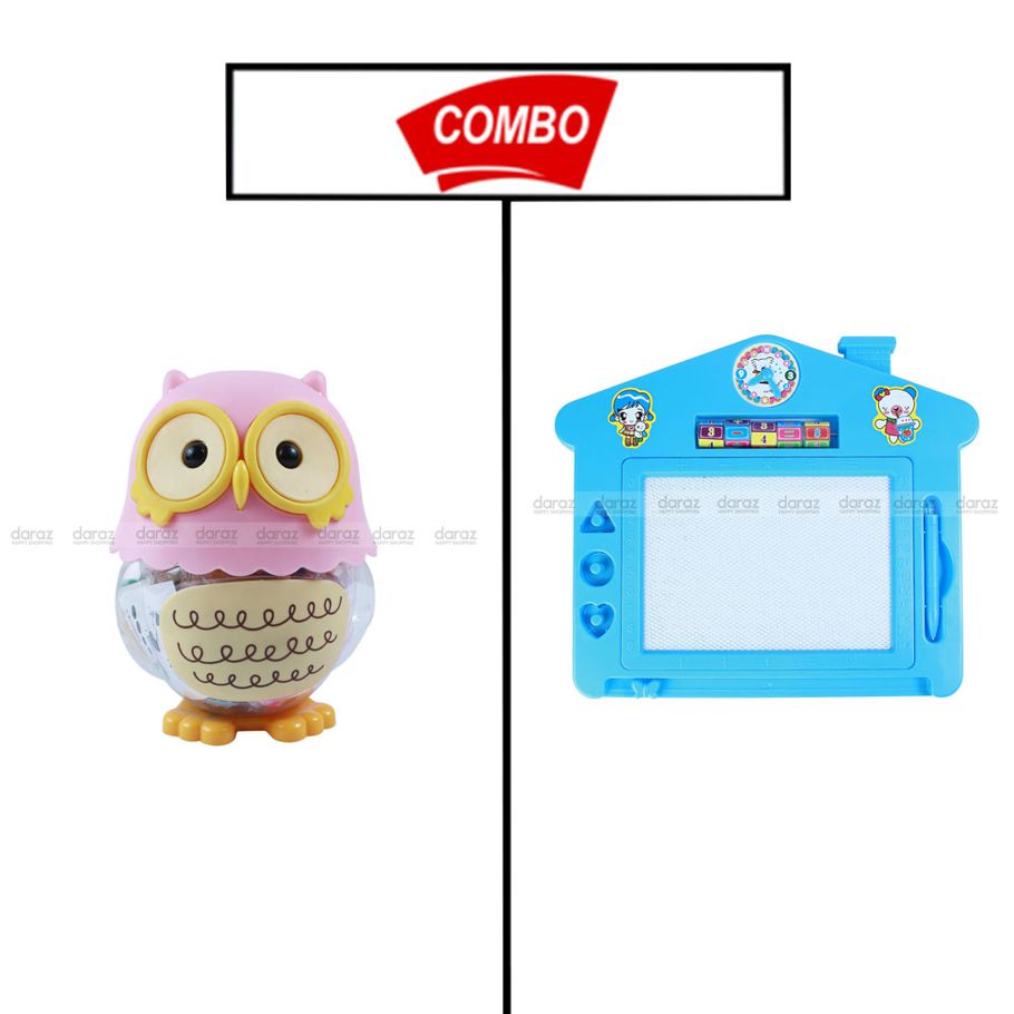 OWL TOY & WHITE BOARD WRITING GAME COMBO PACK FOR YOUR KIDS