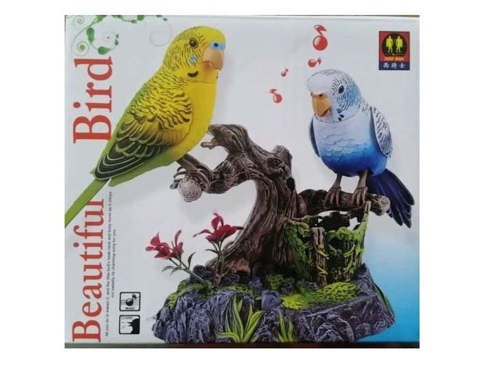 Beautiful 2pcs Talking Parrot Repeats Bird Pen Holder Toy