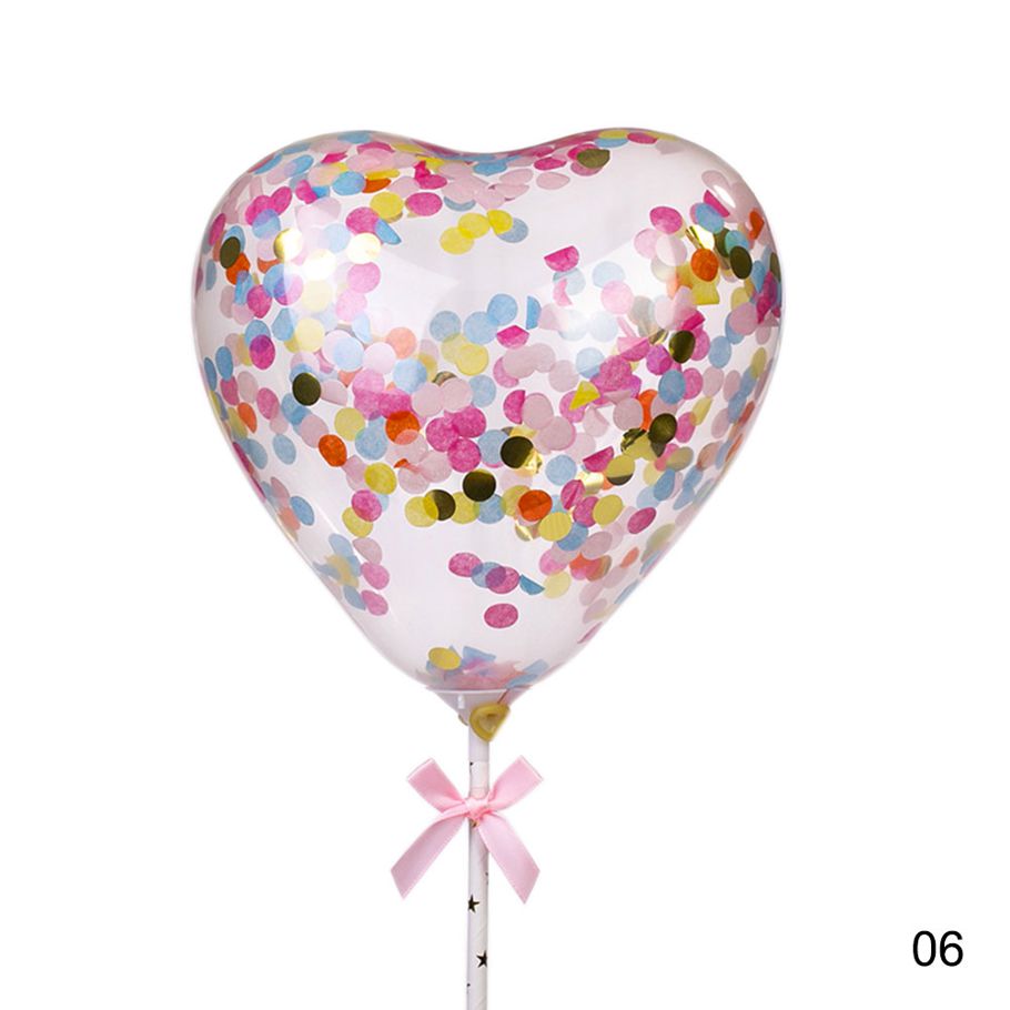 5inch Confetti Cake Balloon Small Heart Transparent Balloon For Birthday Party Wedding Decorations Creative Decoration