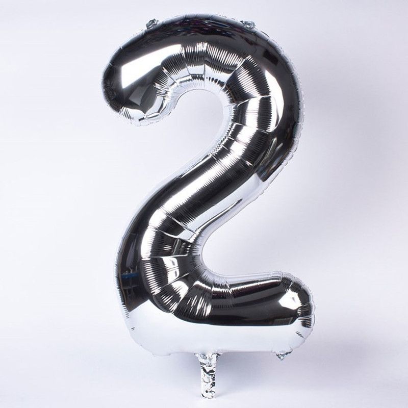 guruji system Solid 6543 Letter Balloon  (Silver, Pack of 1)