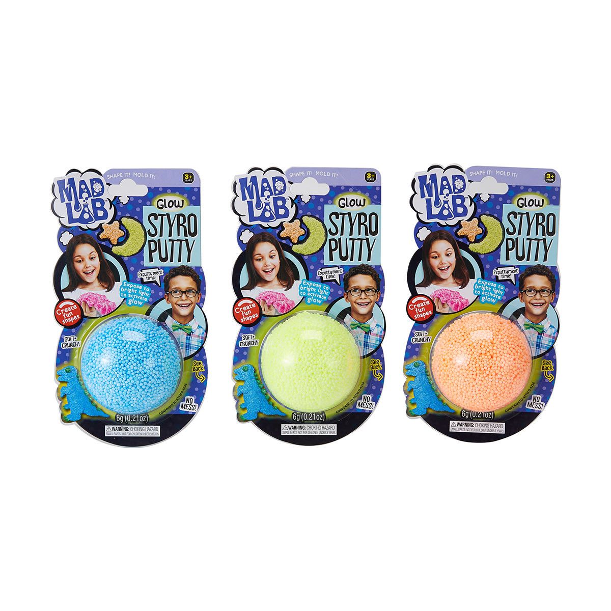 Mad Lab Glow Styro Putty Activity Set - Assorted