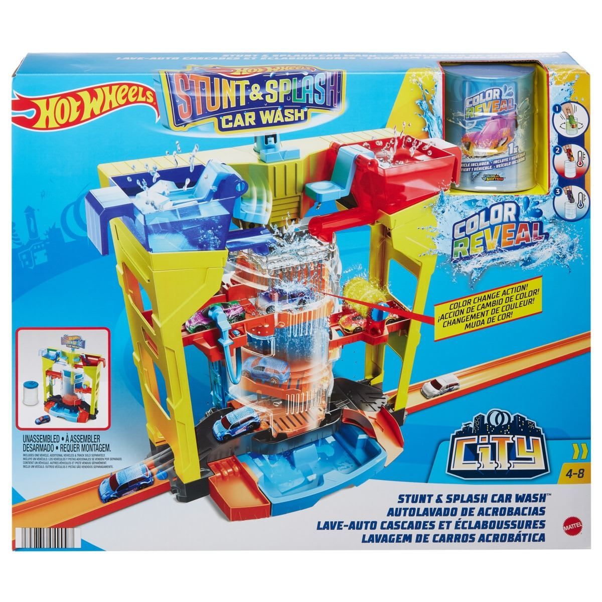 Hot Wheels Stunt & Splash Car Wash Playset